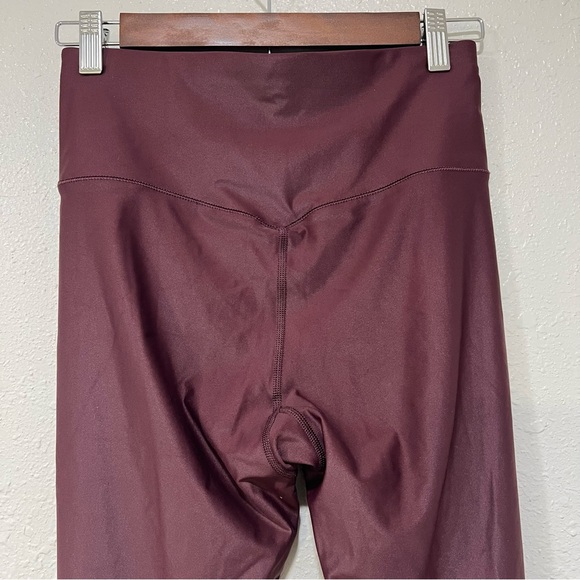 Sweaty Betty Shine High Waisted Size Small Leggings SB4815 Maroon Full Length - Picture 5 of 7